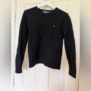 Ralph Lauren Navy Crewneck Sweater with Purple Accent